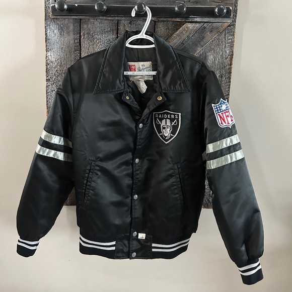 Men's Raiders NFL Professional Snap Button Jacket - Picture 1 of 6